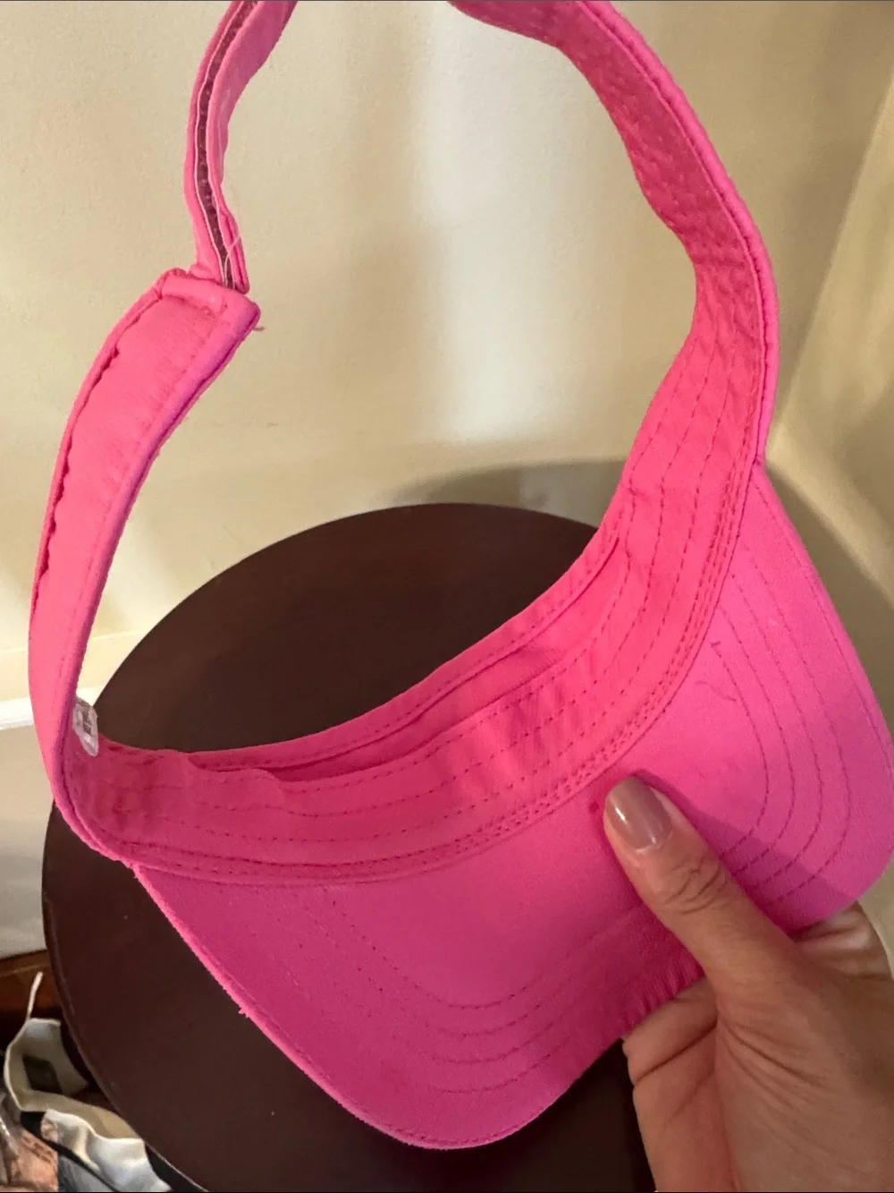 Masters Pink Golf Visor with Yellow Augusta Emblem